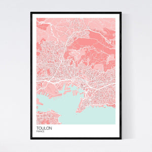 Toulon City Map Print