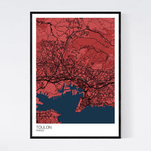 Load image into Gallery viewer, Toulon City Map Print
