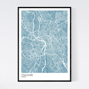 Map of Toulouse, France