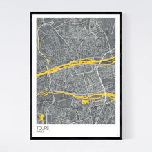 Load image into Gallery viewer, Map of Tours, France