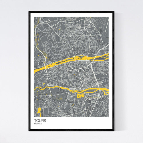 Map of Tours, France