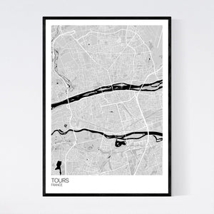 Tours City Map Print