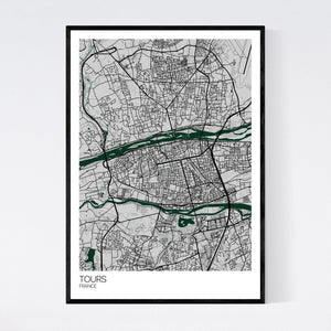 Tours City Map Print