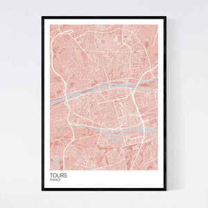 Tours City Map Print