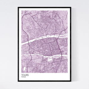Tours City Map Print