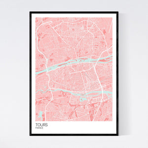 Tours City Map Print