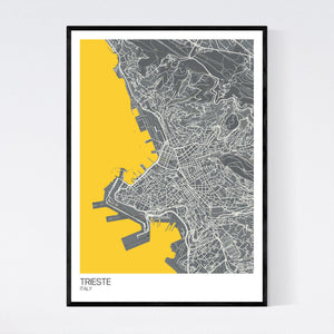 Trieste City Map Print
