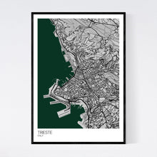 Load image into Gallery viewer, Trieste City Map Print