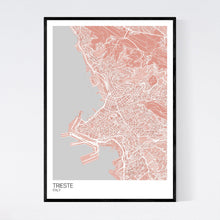 Load image into Gallery viewer, Trieste City Map Print