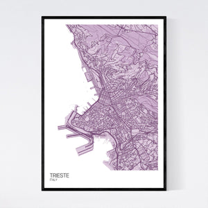 Trieste City Map Print