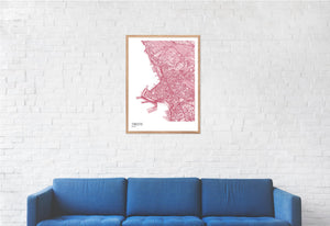 Map of Trieste, Italy