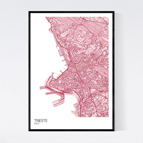 Map of Trieste, Italy