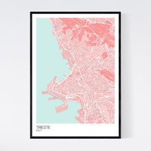 Load image into Gallery viewer, Trieste City Map Print