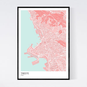 Trieste City Map Print