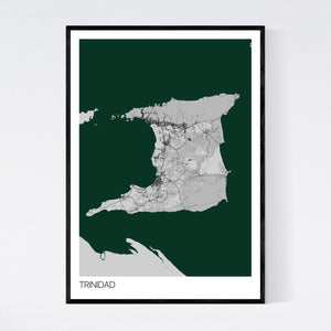 Trinidad Island Map Print