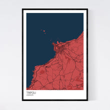 Load image into Gallery viewer, Tripoli City Map Print