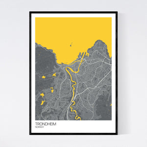 Trondheim City Map Print