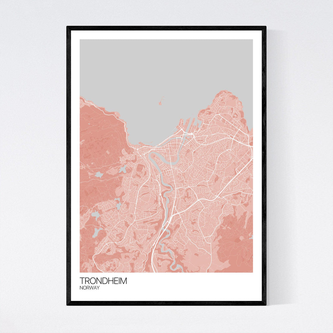 Trondheim City Map Print