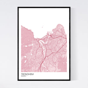 Map of Trondheim, Norway
