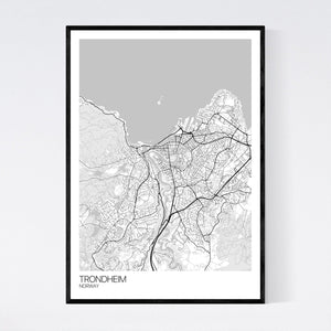 Trondheim City Map Print