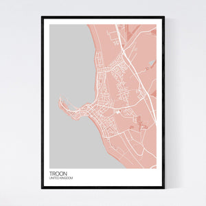 Troon City Map Print