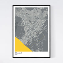 Load image into Gallery viewer, Trujillo City Map Print