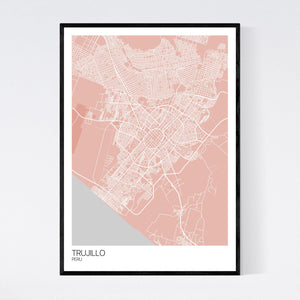 Trujillo City Map Print