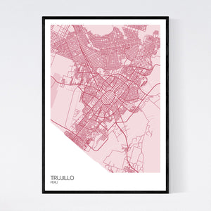 Trujillo City Map Print