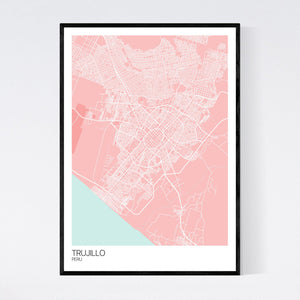 Trujillo City Map Print