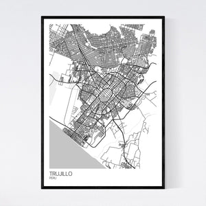 Trujillo City Map Print