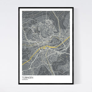 Tübingen Town Map Print
