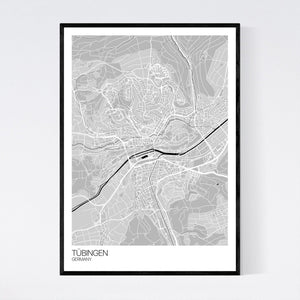 Tübingen Town Map Print