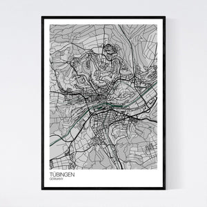 Tübingen Town Map Print