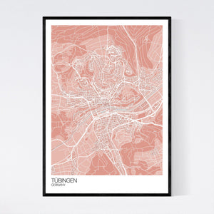 Tübingen Town Map Print