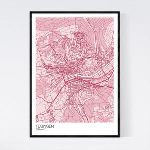 Tübingen Town Map Print
