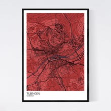 Load image into Gallery viewer, Tübingen Town Map Print
