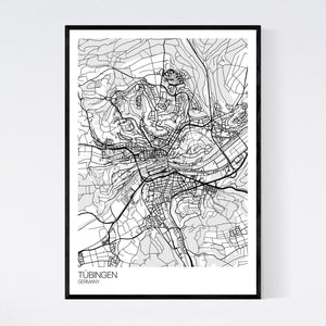 Tübingen Town Map Print