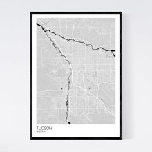 Load image into Gallery viewer, Tucson City Map Print