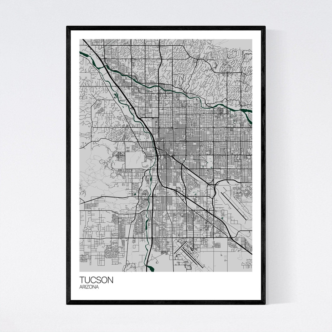 Tucson City Map Print