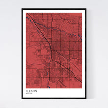 Load image into Gallery viewer, Tucson City Map Print