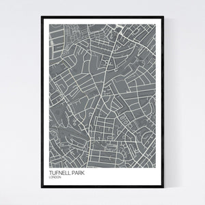 Tufnell Park Neighbourhood Map Print