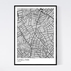 Tufnell Park Neighbourhood Map Print