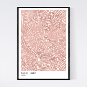 Tufnell Park Neighbourhood Map Print
