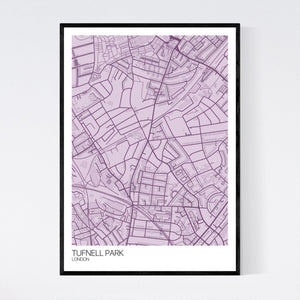 Tufnell Park Neighbourhood Map Print