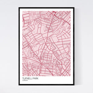 Tufnell Park Neighbourhood Map Print