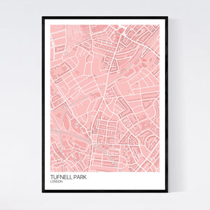 Tufnell Park Neighbourhood Map Print