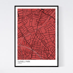 Tufnell Park Neighbourhood Map Print