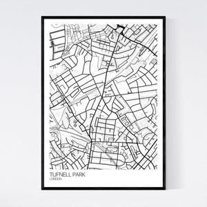 Tufnell Park Neighbourhood Map Print
