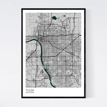Load image into Gallery viewer, Tulsa City Map Print