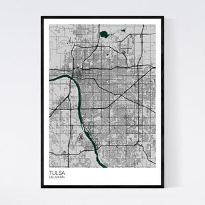 Tulsa City Map Print